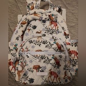 Vera Bradley Mini Backpack. Winter pattern, Lightly Used.